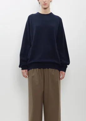 Cashmere BF R-Neck Sweater — Navy