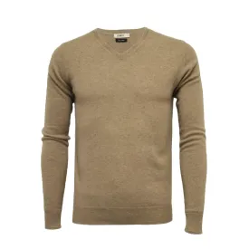 Cashmere V Neck Sweater Camel