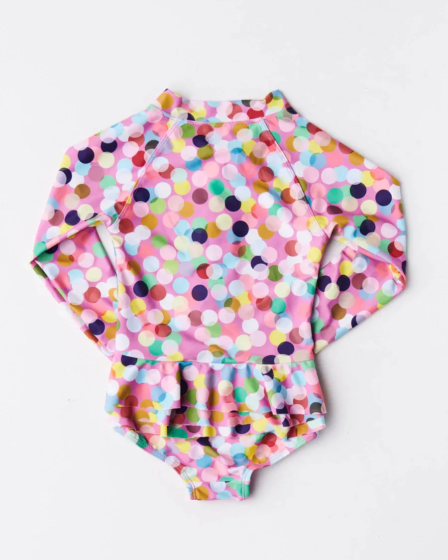 Confetti Pink LS Bathers