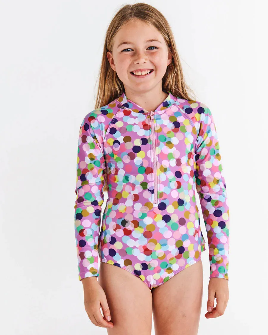Confetti Pink LS Bathers