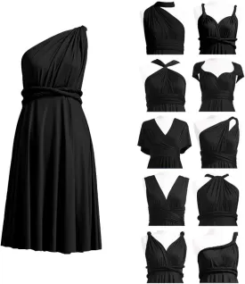 Convertible Dress Short Infinity Dress Transformer Multiway Wrap Dress for Bridesmaid