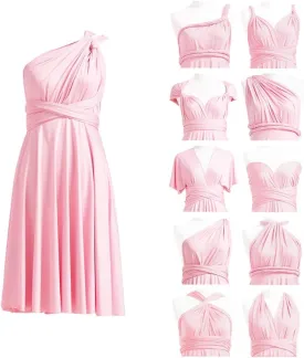Convertible Dress Short Infinity Dress Transformer Multiway Wrap Dress for Bridesmaid