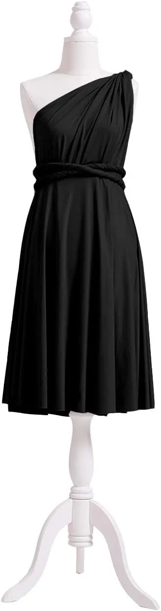 Convertible Dress Short Infinity Dress Transformer Multiway Wrap Dress for Bridesmaid