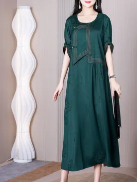 Down To Earth Round Necl A-line Dress