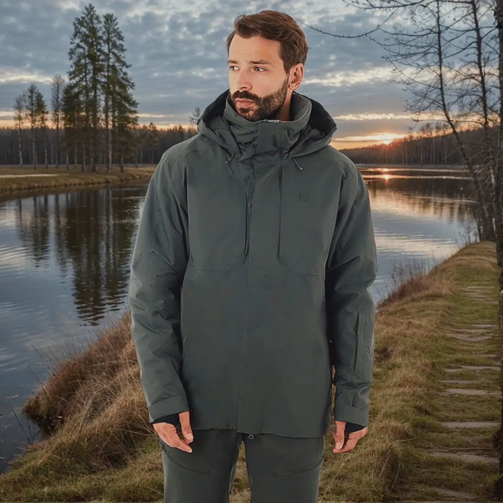 FHM Mist V2 Waterproof Insulated Hard Shell Jacket 20000 mm Khaki Green