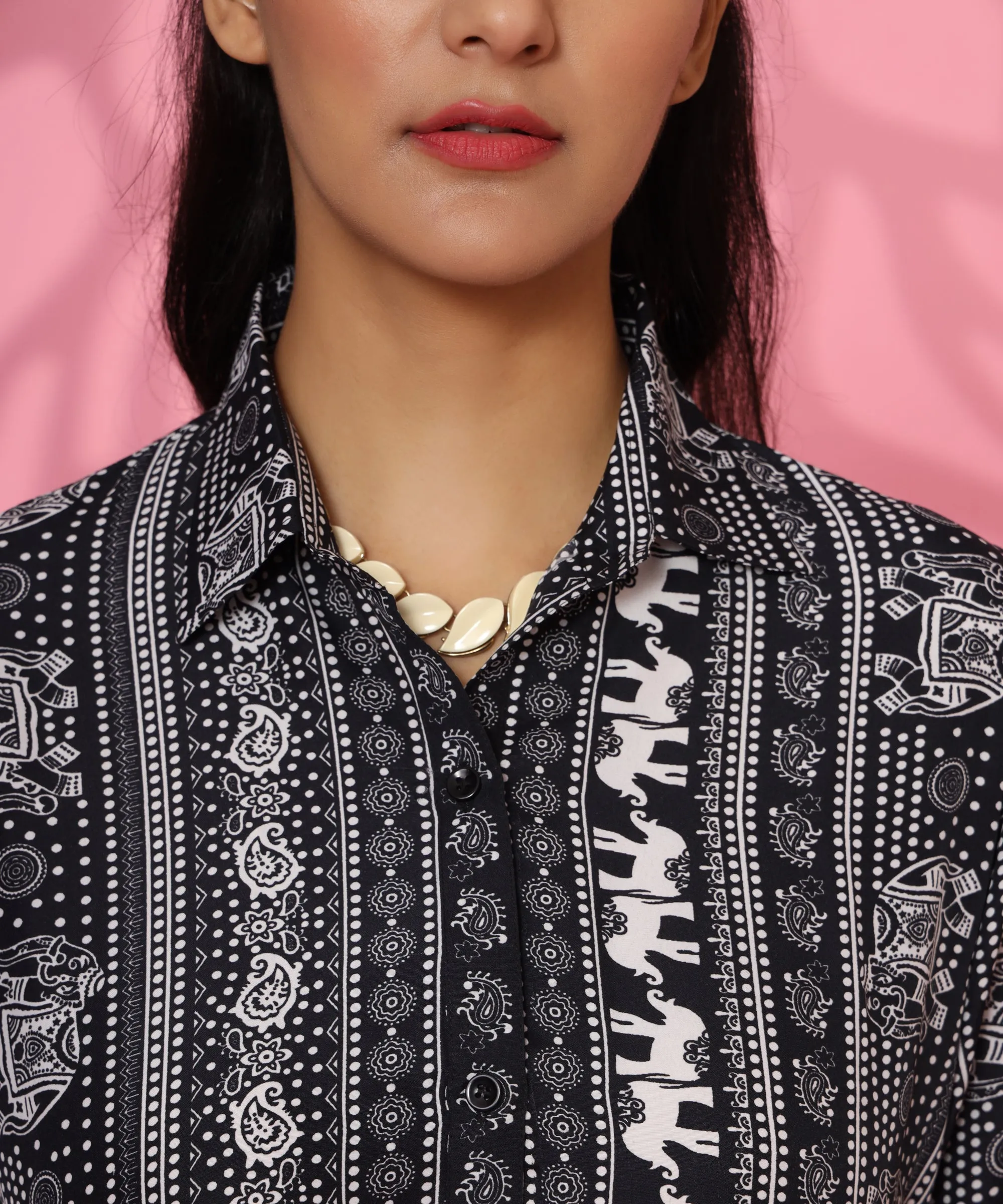 I AM RESILIENT PRINTED CREPE KNEE-LENGTH DRESS FOR WOMEN