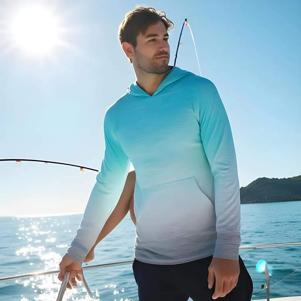 INGEAR Sun Shirts for Men - Lightweight SPF 50  UV Protection Hoodie with Pocket for Fishing, Running, Hiking, Swim Rashguard