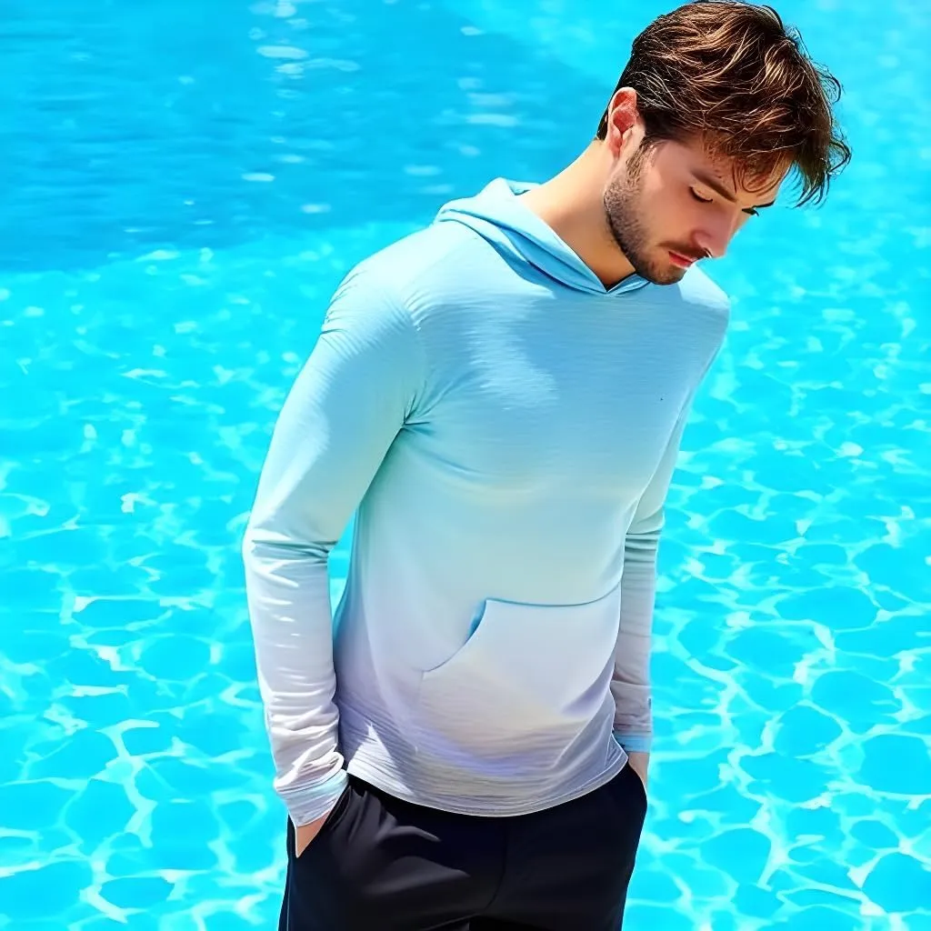INGEAR Sun Shirts for Men - Lightweight SPF 50  UV Protection Hoodie with Pocket for Fishing, Running, Hiking, Swim Rashguard