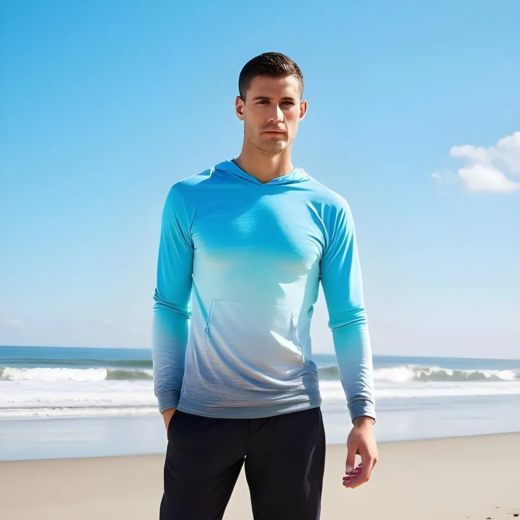 INGEAR Sun Shirts for Men - Lightweight SPF 50  UV Protection Hoodie with Pocket for Fishing, Running, Hiking, Swim Rashguard