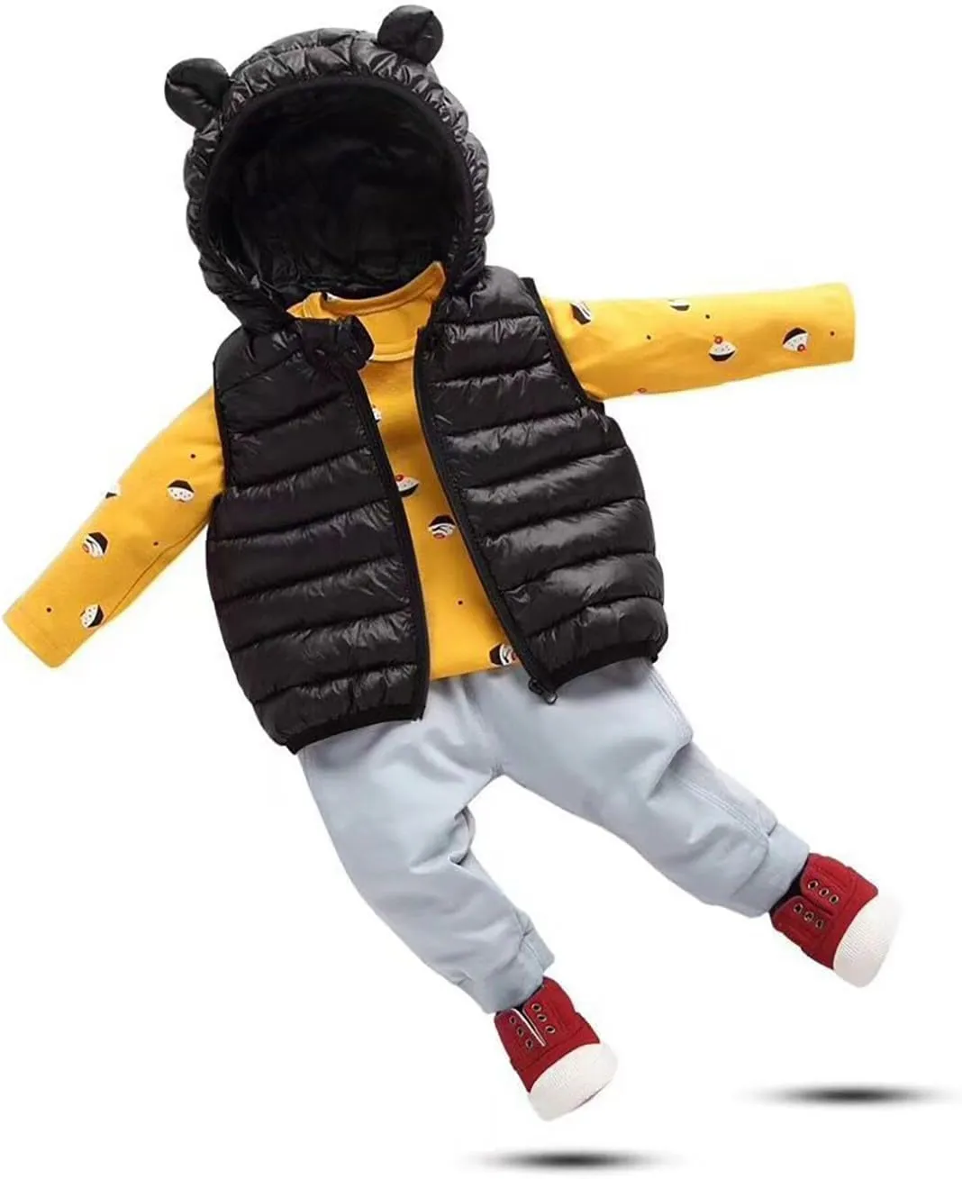 Kids Boys Girls Winter Warm Down Padded Vest Hooded Zipper Sleeveless Jacket aistcoat Outwear Boys Winter Coats