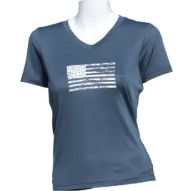 Lady Butter T Vintage Flag - Navy Heather