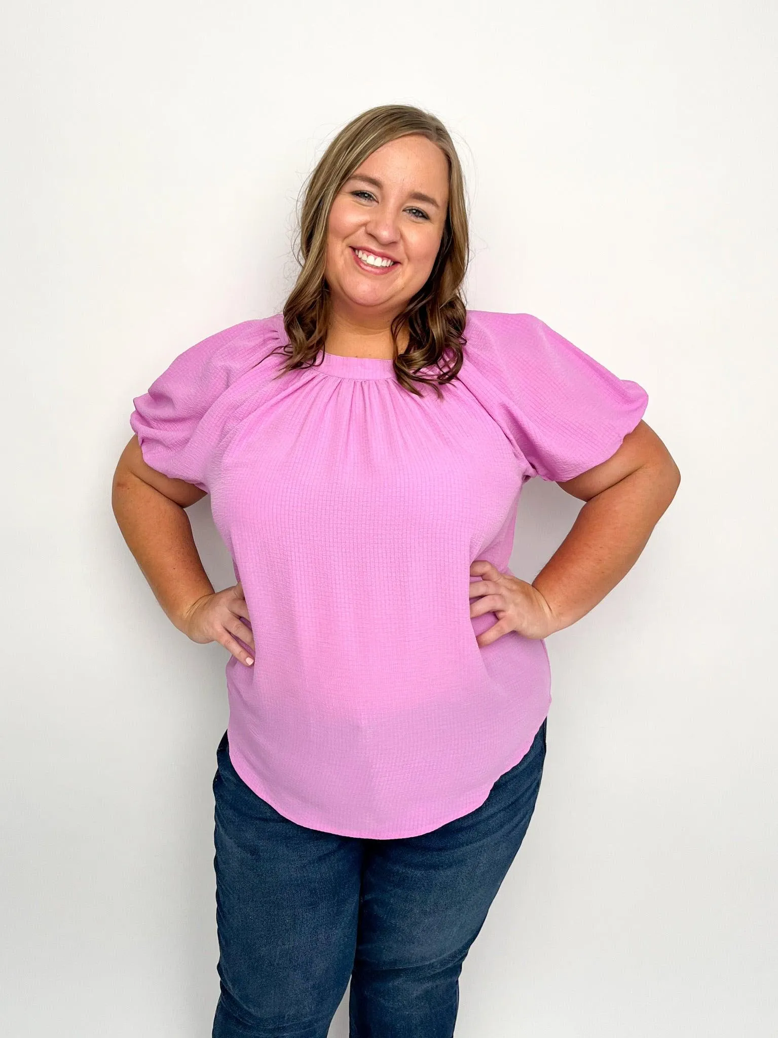 Lavender Puff Sleeve Top