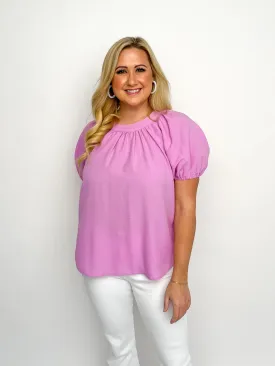 Lavender Puff Sleeve Top
