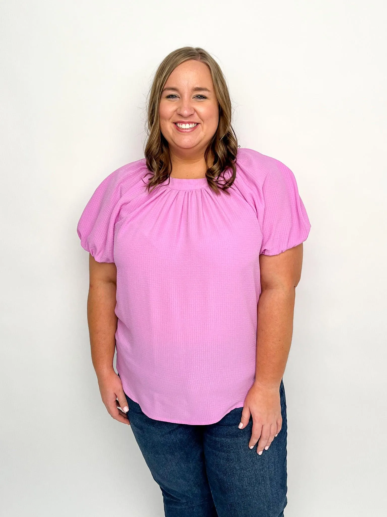 Lavender Puff Sleeve Top
