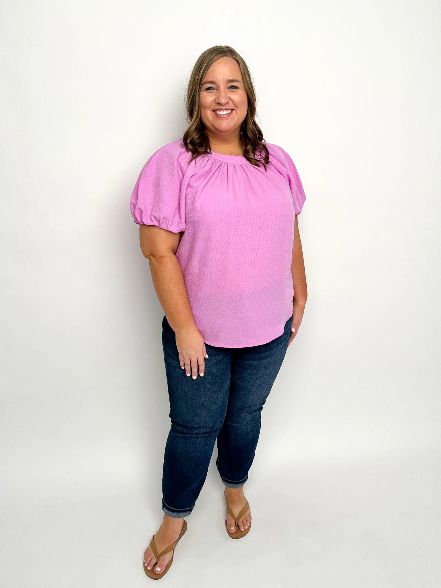 Lavender Puff Sleeve Top