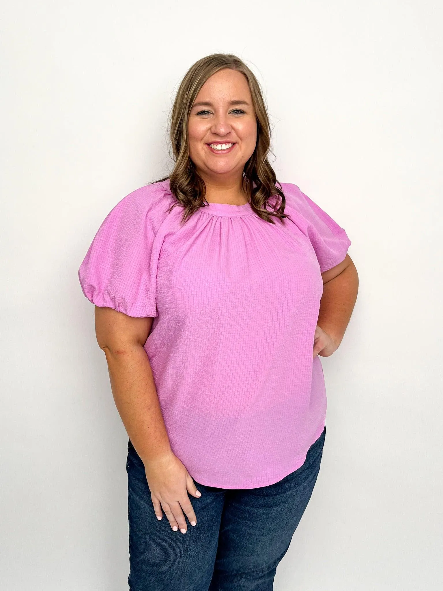 Lavender Puff Sleeve Top