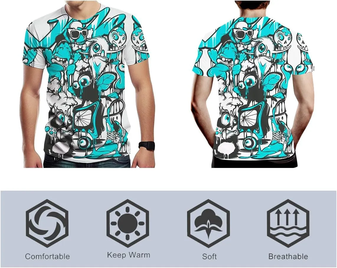 Men's 3D Print Hip Hop Graffiti Graphic T-Shirt Cool Shirt Novelty Tee Top