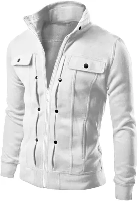 Mens Jacket,Plus Size Lightweight Zipper Sweatshirts Slim Fit Casual Stand Collar Fall Winter Jacket Outwear Tops