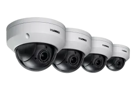 Pan-Tilt-Zoom Outoor Metal Camera, 4x Optical Zoom with 1080p HD Video & Color Night Vision (4-pack)