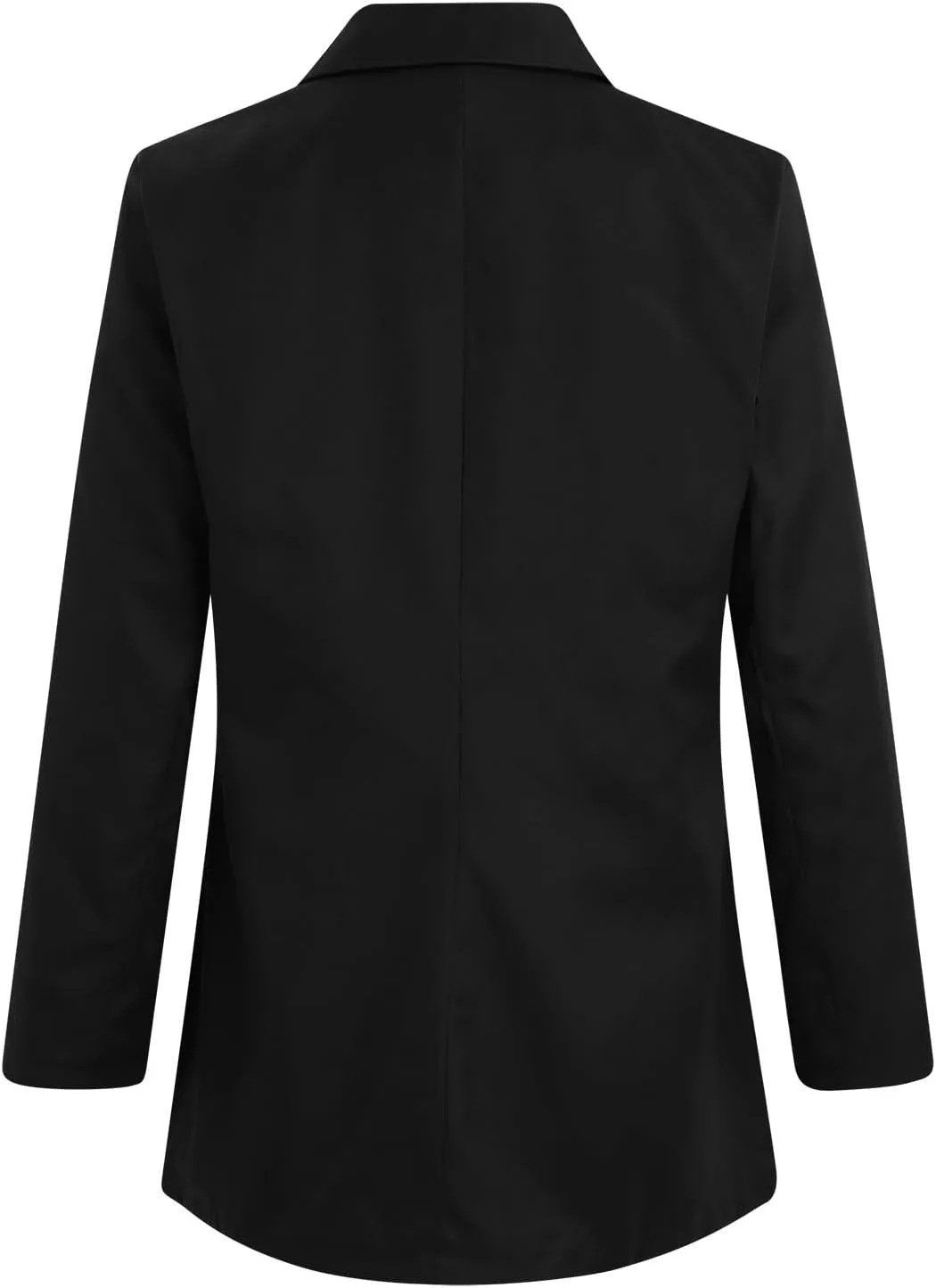 PeQAQ Womens Casual Blazer Jacket with Pockets Long Sleeve Open Front Long Work Suit Jackets Office Blazer Lapel Button Coats