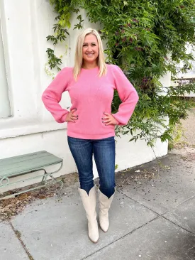 Pink Ribbed Sweater