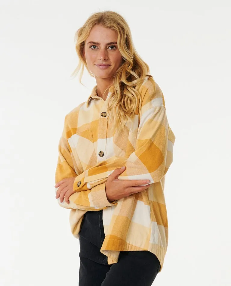 Rip Curl La Isla Flannel L/S Shirt-Gold