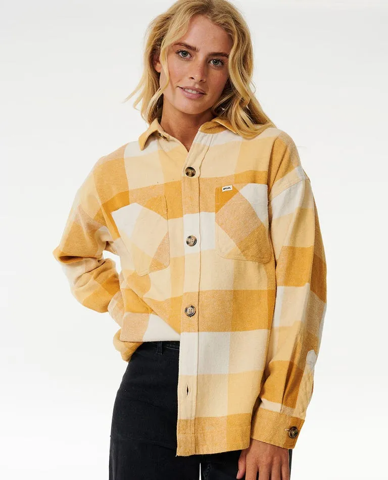 Rip Curl La Isla Flannel L/S Shirt-Gold