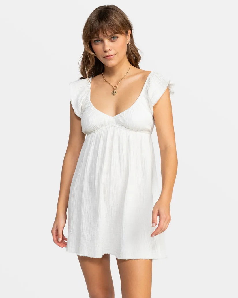 Roxy Luna Mini Dress-Egret