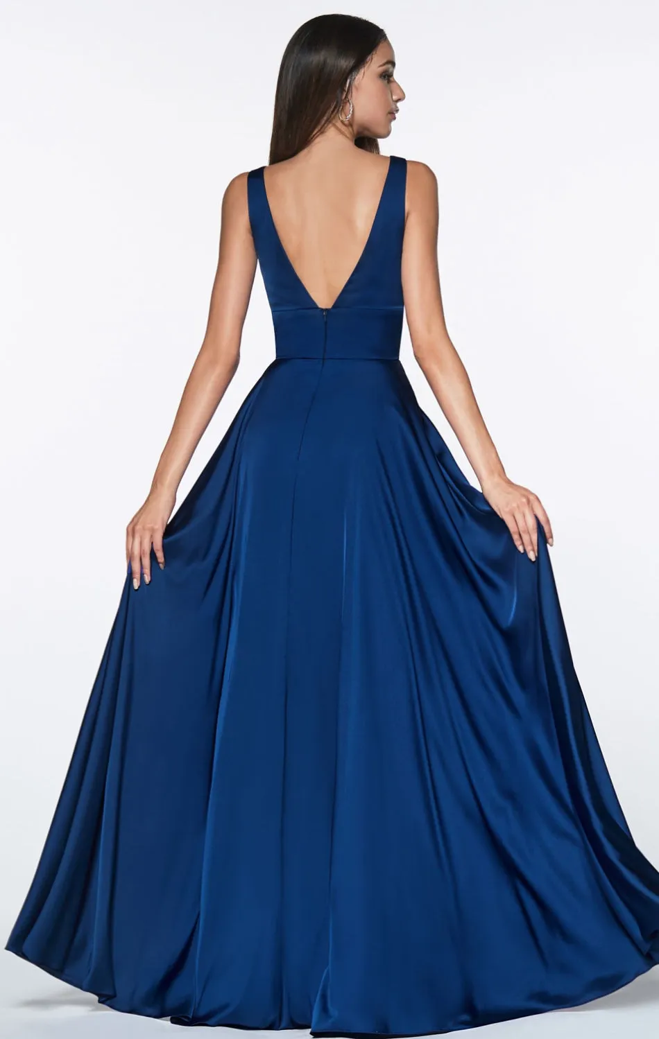 SATIN A LINE DRESS