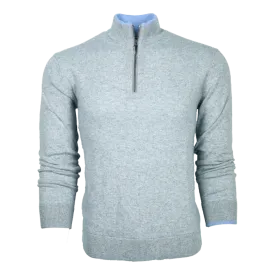 Sebonack Quarter-Zip Sweater (Light Grey Heather)