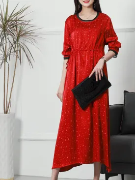 Stylish Petite Round Neck A-line Dress