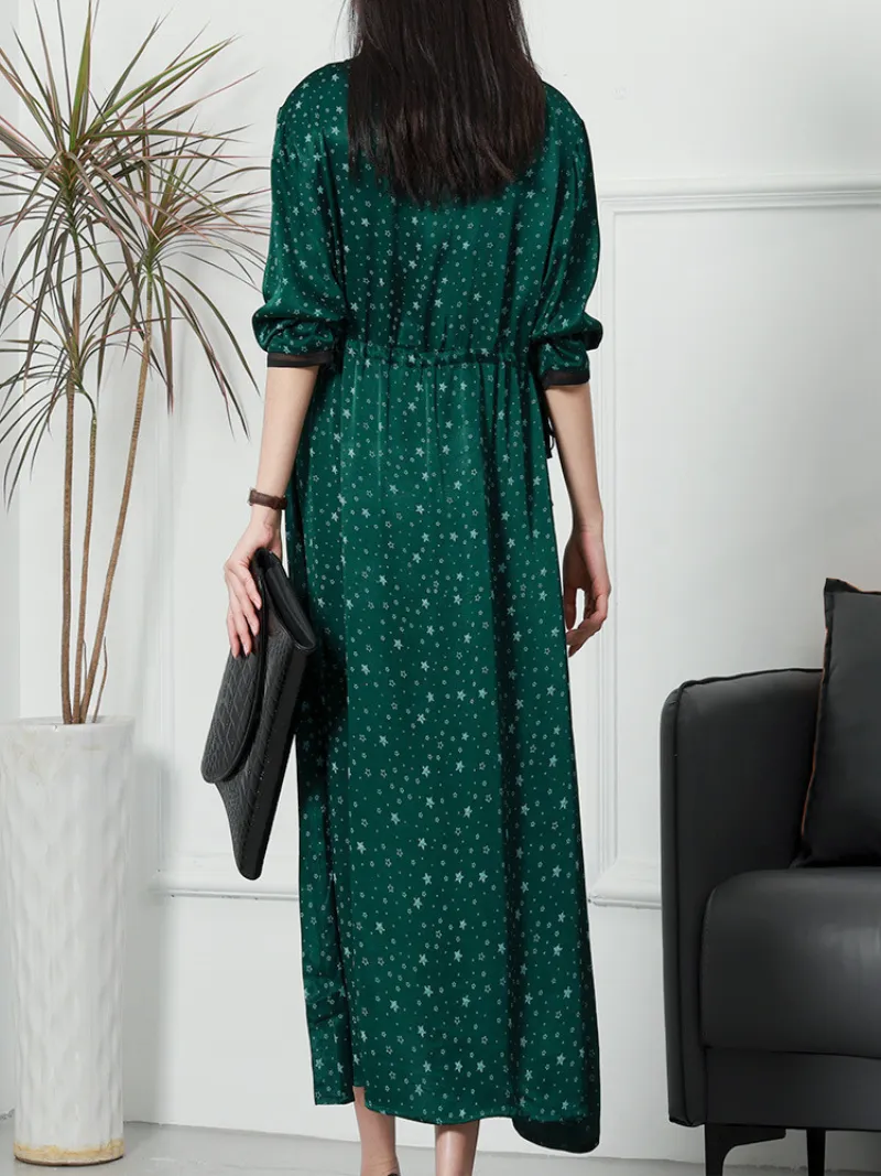 Stylish Petite Round Neck A-line Dress