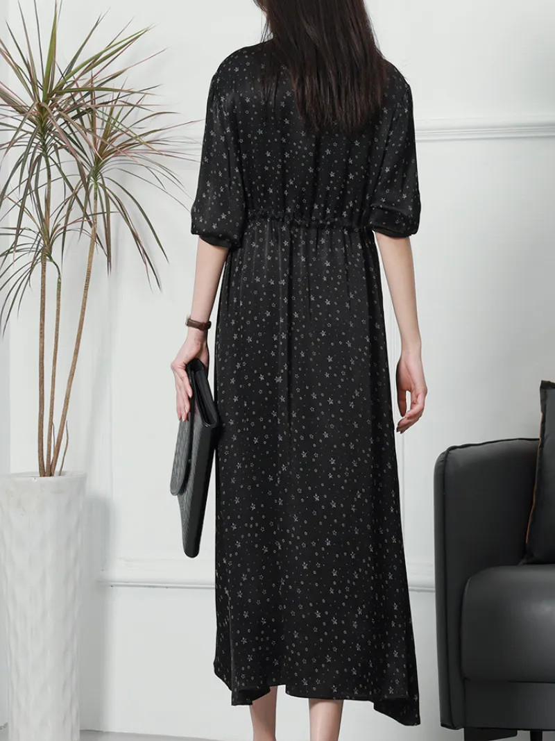 Stylish Petite Round Neck A-line Dress
