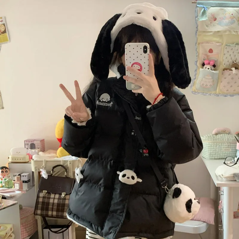 Two Sides Fluffy Pocha Puff Jacket KI360