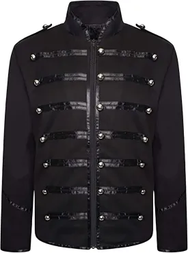 Wankang Marching Band Parade Jacket Mens Drummer Military Jacket for Men Music Festivals Cosplay Halloween Themed Parties