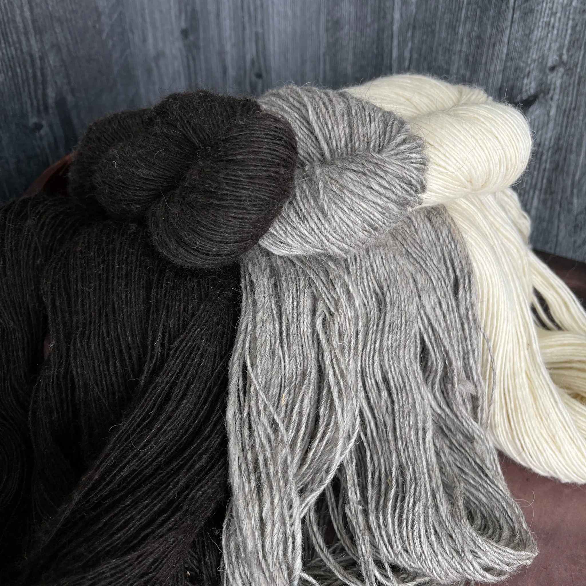 White Fingering Weight Lamb Wool Yarn 450 yards Icelandic Lamb Wool Yarn Montana