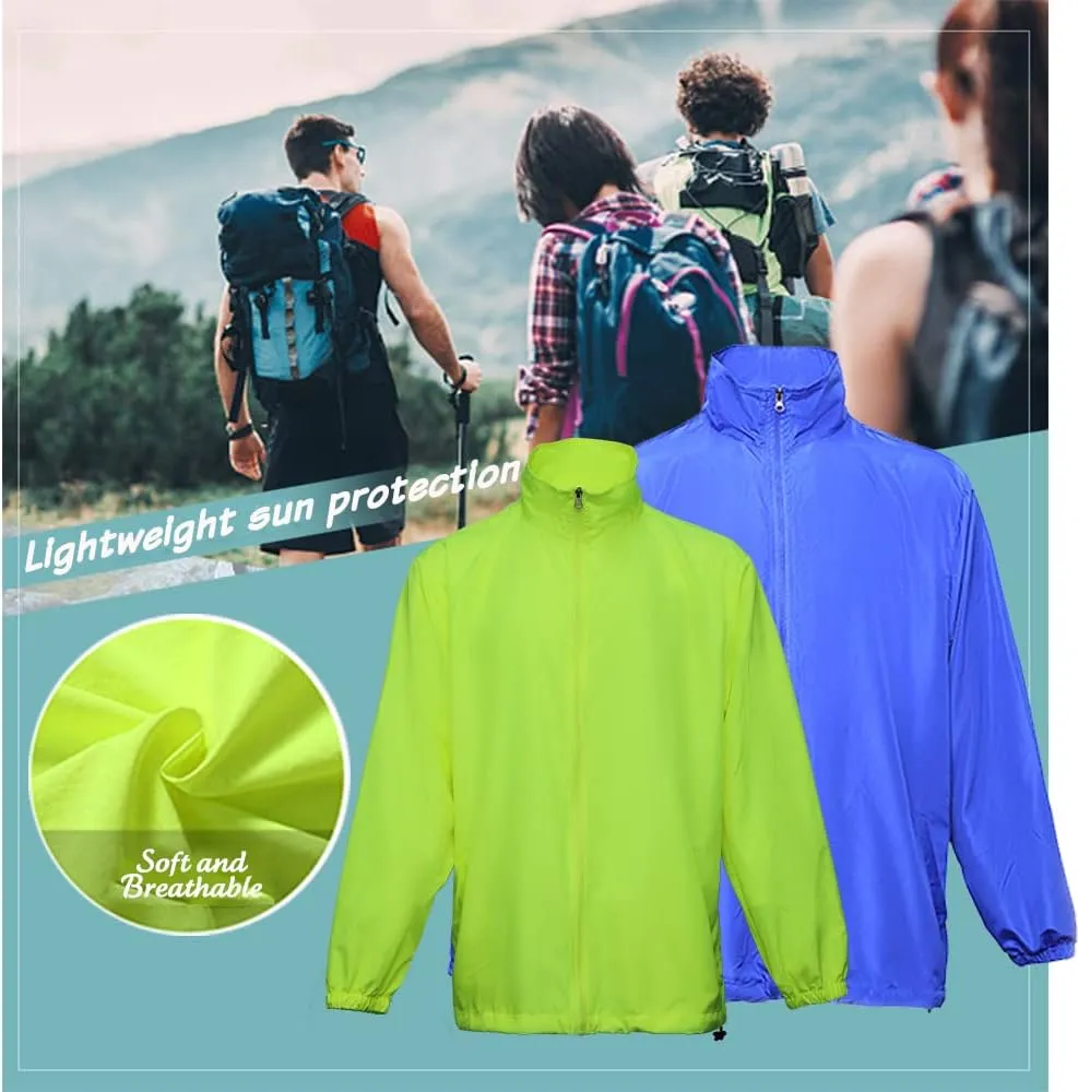 YOWESHOP Hi Vis Reflective Lightweight Thin Windbreaker Jacket Sun Protection Safety Jacket for Construction Worker