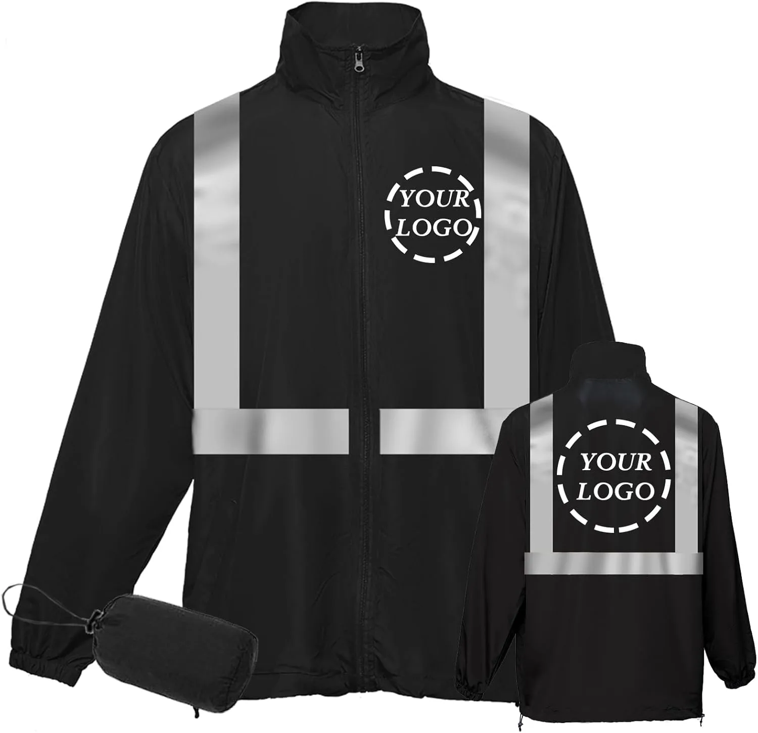 YOWESHOP Hi Vis Reflective Lightweight Thin Windbreaker Jacket Sun Protection Safety Jacket for Construction Worker