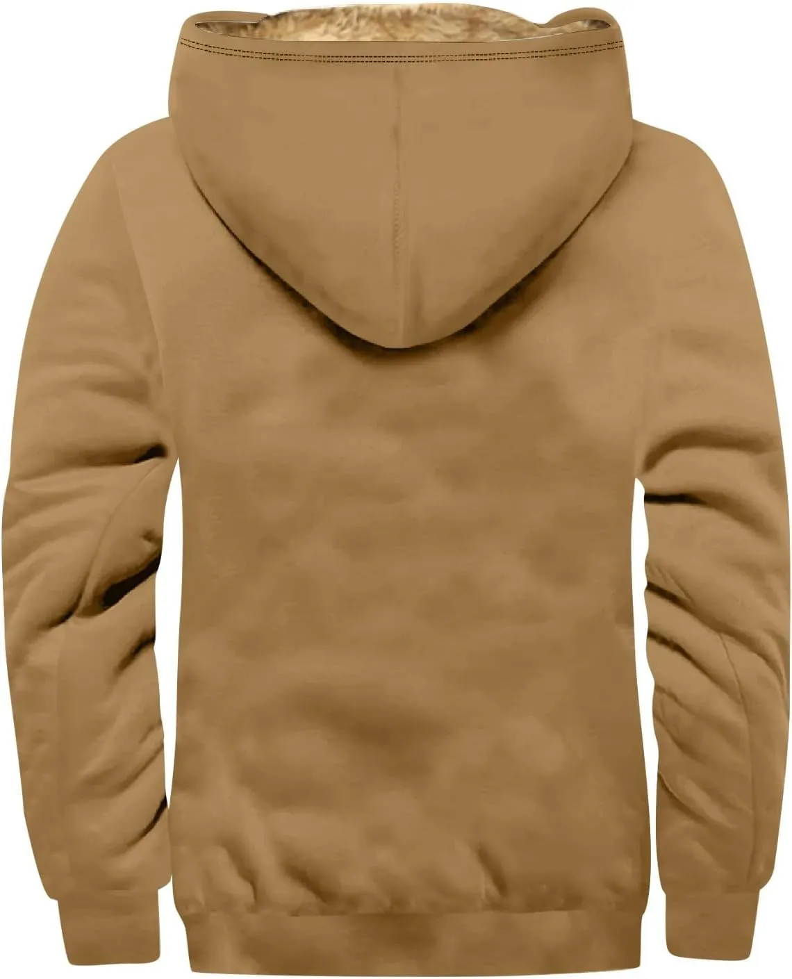 Zip Up Hoodie Men Winter Sherpa Lined Graphic Jacket Cool Thermal Graphic Coat Heavy Tie Dye Cold Weather Outwear